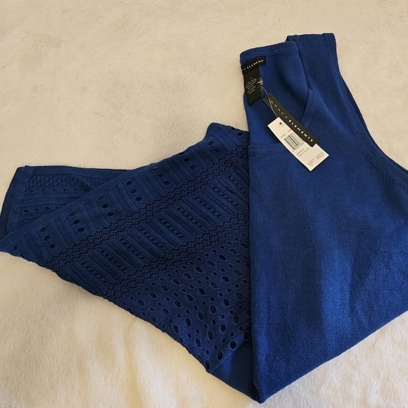 Grace Elements Boho Sleeveless Blouse Blue Large - Picture 11 of 15